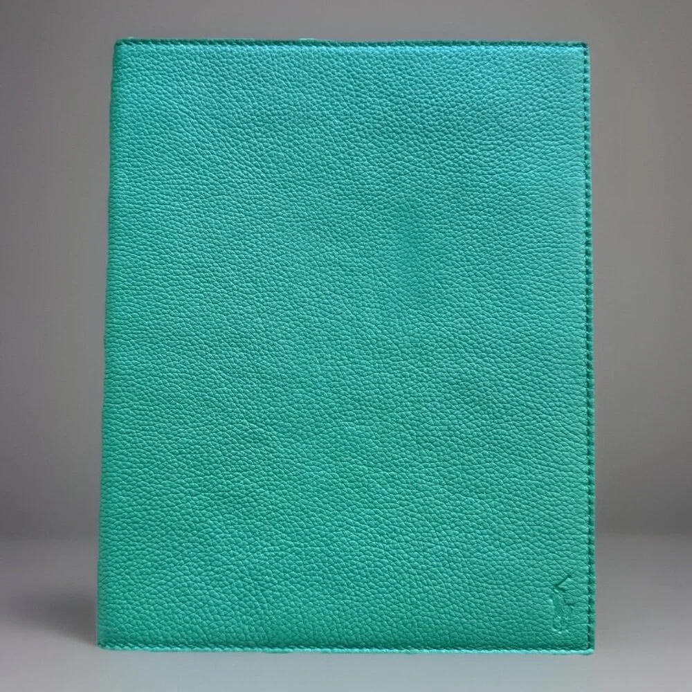 Polo Ralph Lauren Leather Green Case For Ipad Or Tablet Media Case‎ Embossed NWT